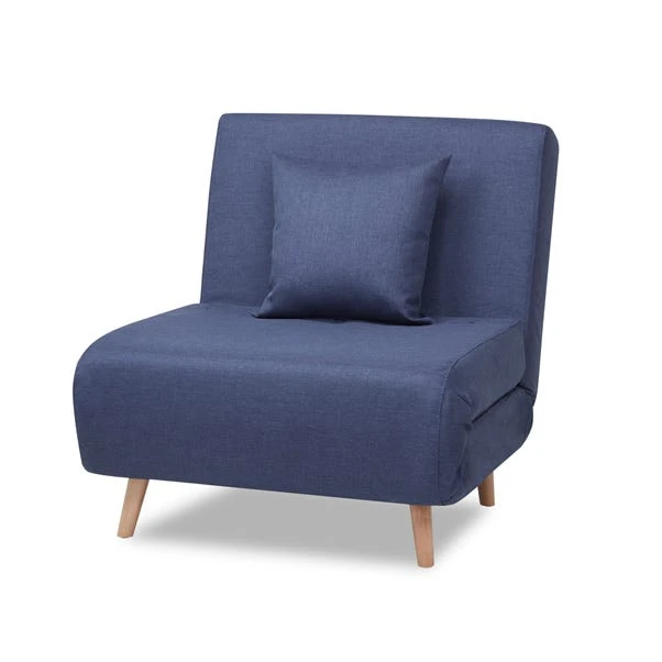 Leader Lifestyle Macy Fabric Blue Chair Bed 2 Leader Lifestyle Macy Fabric Blue Chair Bed - Image 2