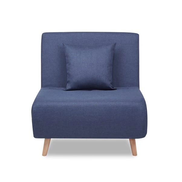 Leader Lifestyle Macy Fabric Blue Chair Bed 3 Leader Lifestyle Macy Fabric Blue Chair Bed - Image 3