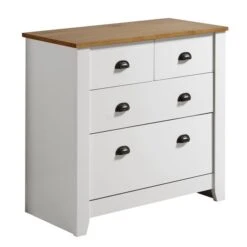 Seconique Ludlow 3 Piece Bedroom Furniture Set, White & Pine -Furniture Sale Shop 1000141225 alt02