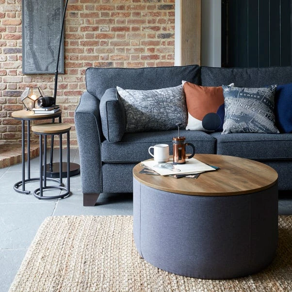 Dunelm Fulton Nest Of Tables Pine Effect 2 Dunelm Fulton Nest Of Tables Pine Effect - Image 2