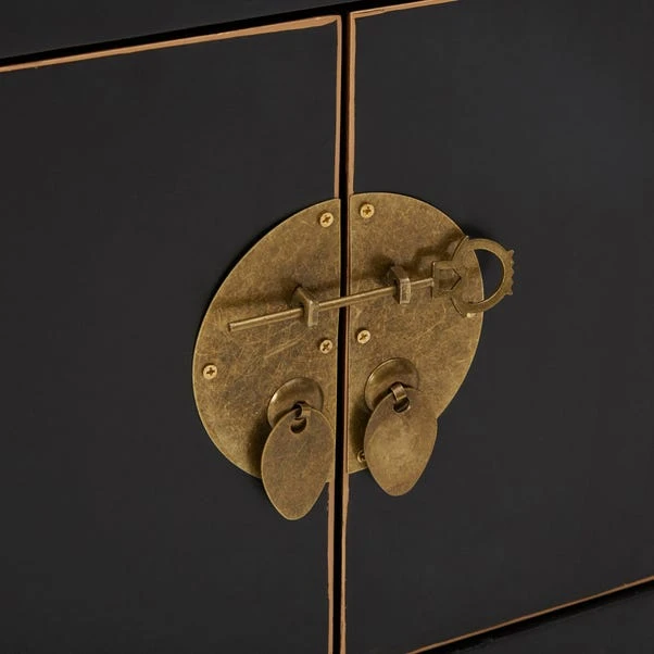 Dunelm Hanna Black Wide TV Stand 6 Dunelm Hanna Black Wide TV Stand - Image 6