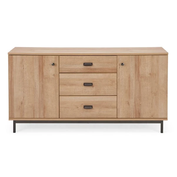 Dunelm Fulton Oak Effect Large Sideboard 2 Dunelm Fulton Oak Effect Large Sideboard - Image 2
