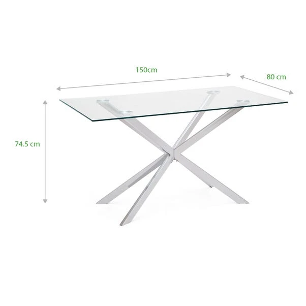 Dunelm Lumia Glass Dining Table 5 Dunelm Lumia Glass Dining Table - Image 5