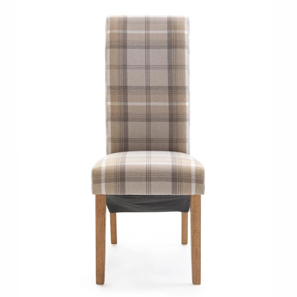Dunelm Chester Set Of 2 Dining Chairs Natural Woven Check 4 Dunelm Chester Set Of 2 Dining Chairs Natural Woven Check - Image 4
