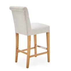 Dunelm Newbury Bar Stool Natural Linen -Furniture Sale Shop 1000157975 alt04
