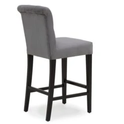 Dunelm Newbury Bar Stool Grey Velvet 11 Dunelm Newbury Bar Stool Grey Velvet -Furniture Sale Shop 1000157976 alt04