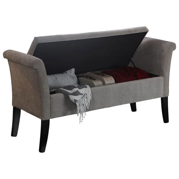 GFW Balmoral Silver Chenille Window Seat 2 GFW Balmoral Silver Chenille Window Seat - Image 2