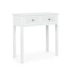 Dunelm Samira 2 Drawer Dressing Table, White -Furniture Sale Shop 1000162526 alt02
