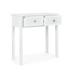 Dunelm Samira 2 Drawer Dressing Table, White -Furniture Sale Shop 1000162526 alt04