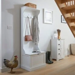 Lloyd Pascal Colonial White Tall Hallway Unit -Furniture Sale Shop 1000166493 alt03