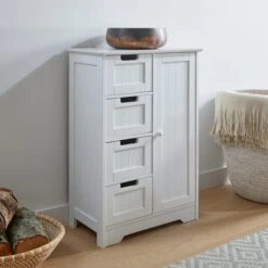 Lloyd Pascal White 4 Drawer Storage Cabinet 8 Lloyd Pascal White 4 Drawer Storage Cabinet -Furniture Sale Shop 1000166495 alt03