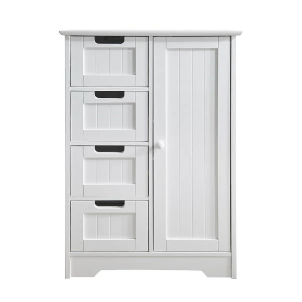 Lloyd Pascal White 4 Drawer Storage Cabinet 5 Lloyd Pascal White 4 Drawer Storage Cabinet - Image 5