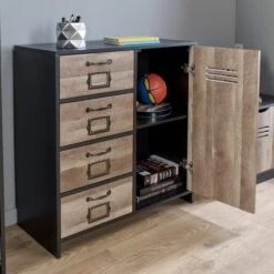 Lloyd Pascal Black 4 Drawer Unit -Furniture Sale Shop 1000166503 alt02