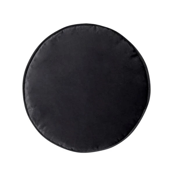 Dunelm Isla Luxe Velvet Pouffe Charcoal 3 Dunelm Isla Luxe Velvet Pouffe Charcoal - Image 3