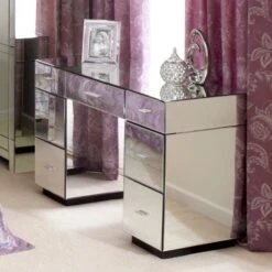 Dunelm Venetian 7 Drawer Dressing Table, Mirrored -Furniture Sale Shop 30054110 alt03