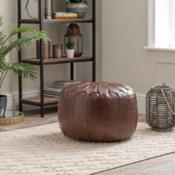 Dunelm Moroccan Stitched Pouffe
