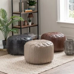 Dunelm Moroccan Stitched Pouffe -Furniture Sale Shop 30065176 alt06