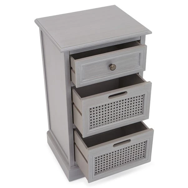 Dunelm Lucy Cane 3 Drawer Bedside Table 4 Dunelm Lucy Cane 3 Drawer Bedside Table - Image 4