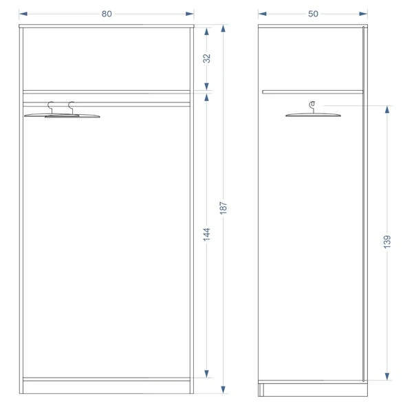 Harmony Acton Double Wardrobe, White 4 Harmony Acton Double Wardrobe, White - Image 4