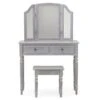 Dunelm Lucy Cane 2 Drawer Dressing Table Set With Mirror