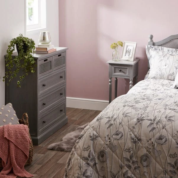 Dunelm Lucy Cane 2 Drawer Dressing Table Set With Mirror 2 Dunelm Lucy Cane 2 Drawer Dressing Table Set With Mirror - Image 2