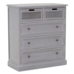 Dunelm Lucy Cane 5 Drawer Chest -Furniture Sale Shop 30564783 alt04