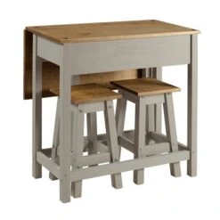 Core Corona Grey Drop Leaf Table Dining Set