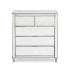 Dunelm Fitzgerald 5 Drawer Chest, Mirrored