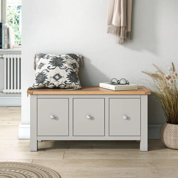 Dunelm Bromley Grey Storage Bench 1 Dunelm Bromley Grey Storage Bench