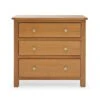 Dunelm Bromley 3 Drawer Chest, Oak