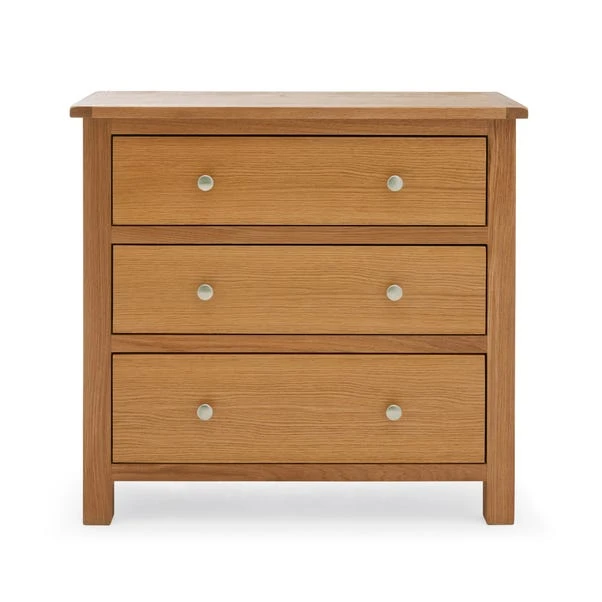 Dunelm Bromley 3 Drawer Chest, Oak 1 Dunelm Bromley 3 Drawer Chest, Oak