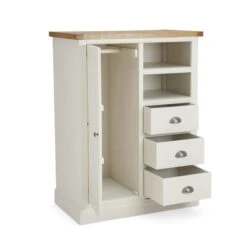 Dunelm Compton Small Wardrobe, Ivory & Oak -Furniture Sale Shop 30645271 alt04
