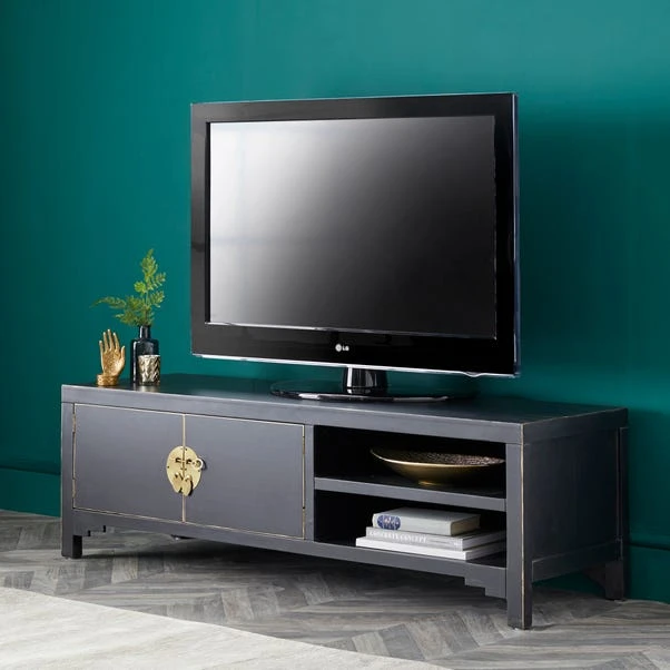 Dunelm Hanna Black Wide TV Stand 1 Dunelm Hanna Black Wide TV Stand