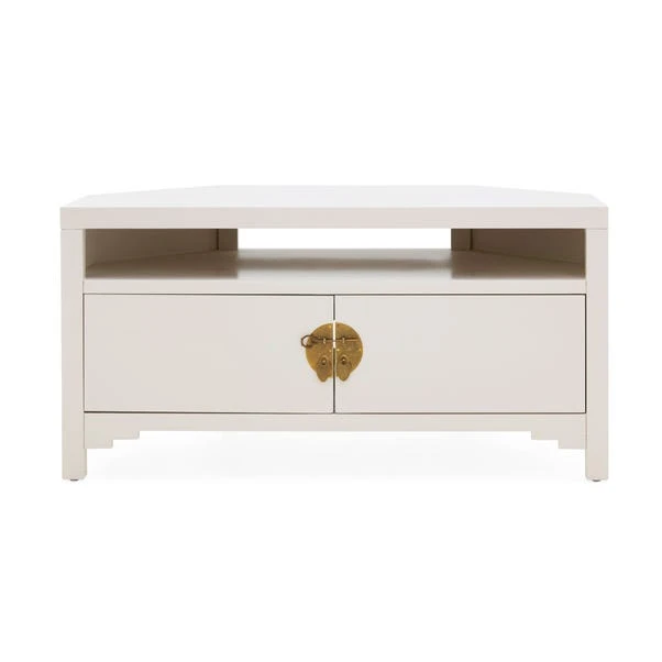 Dunelm Hanna Oyster Corner TV Stand 1 Dunelm Hanna Oyster Corner TV Stand