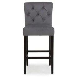 Dunelm Newbury Bar Stool Grey Velvet