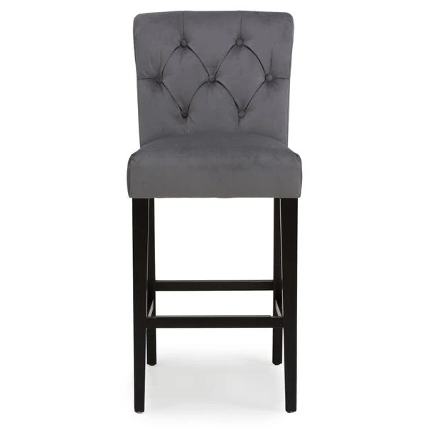 Dunelm Newbury Bar Stool Grey Velvet 1 Dunelm Newbury Bar Stool Grey Velvet