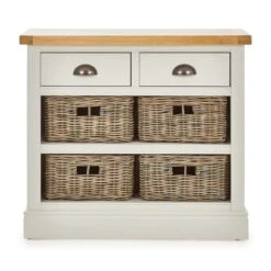 Dunelm Compton Ivory Console Table With Baskets