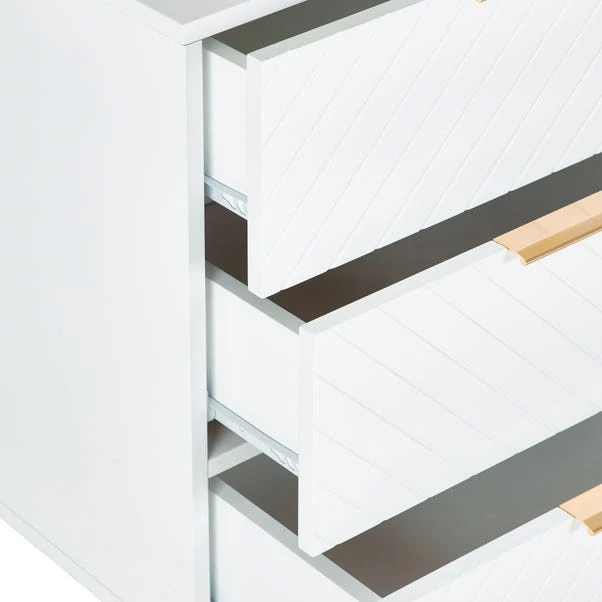 Dunelm Maurice 6 Drawer Chest, White 4 Dunelm Maurice 6 Drawer Chest, White - Image 4