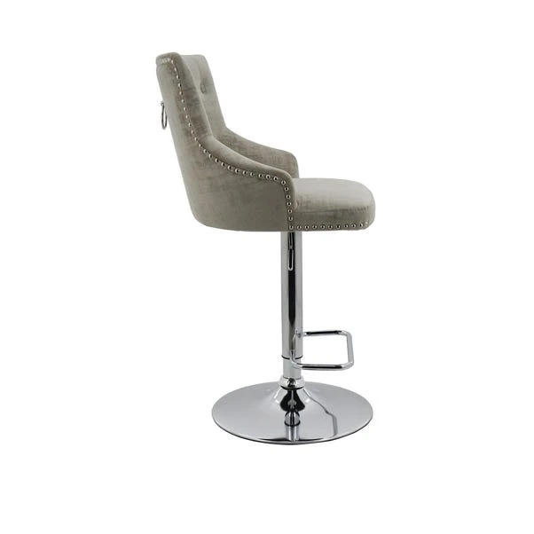Dunelm Selena Distressed Velvet Bar Stool 3 Dunelm Selena Distressed Velvet Bar Stool - Image 3