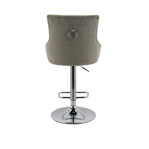 Dunelm Selena Distressed Velvet Bar Stool 4 Dunelm Selena Distressed Velvet Bar Stool - Image 4