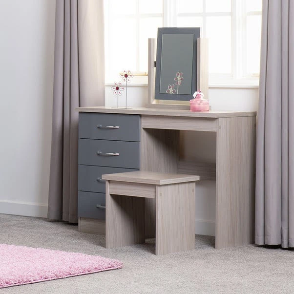 Seconique Nevada 4 Drawer Dressing Table Set With Mirror 1 Seconique Nevada 4 Drawer Dressing Table Set With Mirror