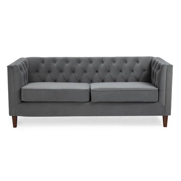 Kyoto Leah Velvet Chesterfield 3 Seater Sofa 1 Kyoto Leah Velvet Chesterfield 3 Seater Sofa