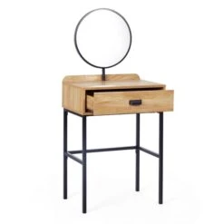 Dunelm Greenwich Small 1 Drawer Dressing Table With Mirror -Furniture Sale Shop 30712309 alt03