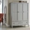 Dunelm Clara Triple Wardrobe, Grey