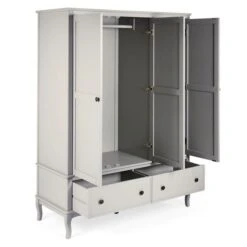 Dunelm Clara Triple Wardrobe, Grey -Furniture Sale Shop 30712489 alt03