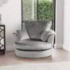 Dunelm Blake Soft Velvet Swivel Chair