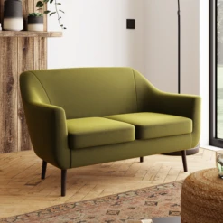 Dunelm Eddie Velvet 2 Seater Small Tub Sofa