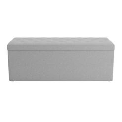 Dunelm Oswald Faux Wool Buttoned Ottoman Bench -Furniture Sale Shop 30726579 alt02