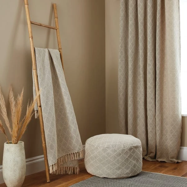 Dunelm Tufted Diamond Natural Pouffe 1 Dunelm Tufted Diamond Natural Pouffe