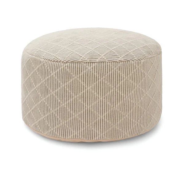 Dunelm Tufted Diamond Natural Pouffe 2 Dunelm Tufted Diamond Natural Pouffe - Image 2